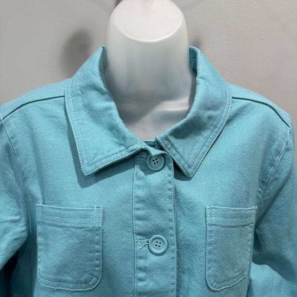 Apple Seeds Aqua Blue Button Front Jacket Women's Size PL - Picture 12 of 12